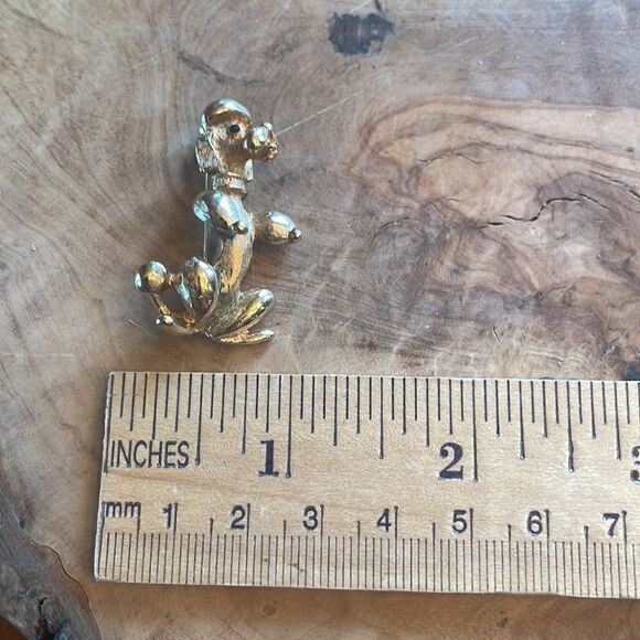 Vintage Signed Sarah Coventry French Poodle Dog Brooch - Picture 4 of 5